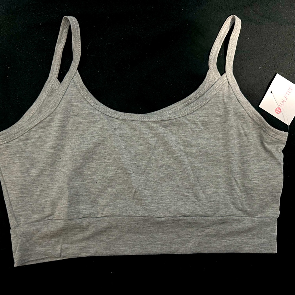 Halftee gray spaghetti tank large